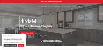 Diseño de la página web de reformas dirdaM