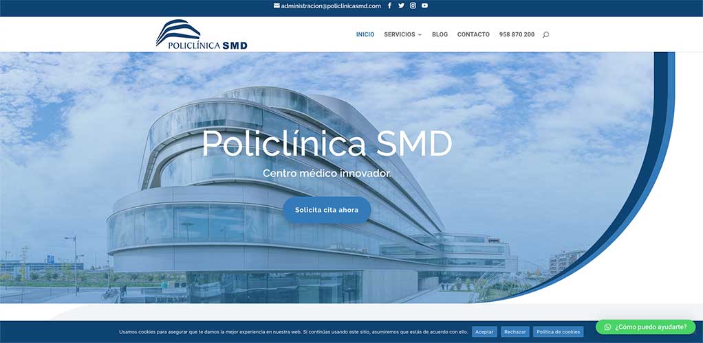 Creación y diseño de la web Policlínica SMD