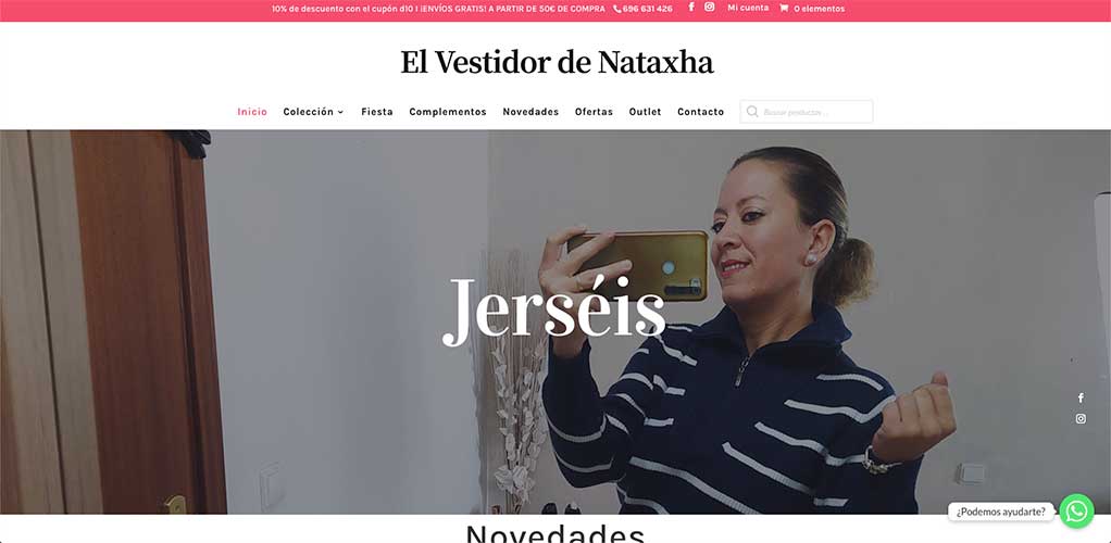 Creación y diseño de tienda online El Vestidos de Nataxha Creación y diseño de tienda online El Vestidos de Nataxha