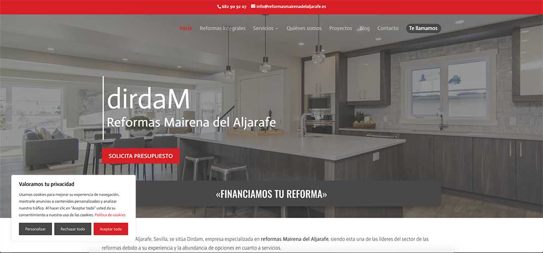 Diseño y creación página web reformas dirdaM Diseño y creación página web reformas dirdaM